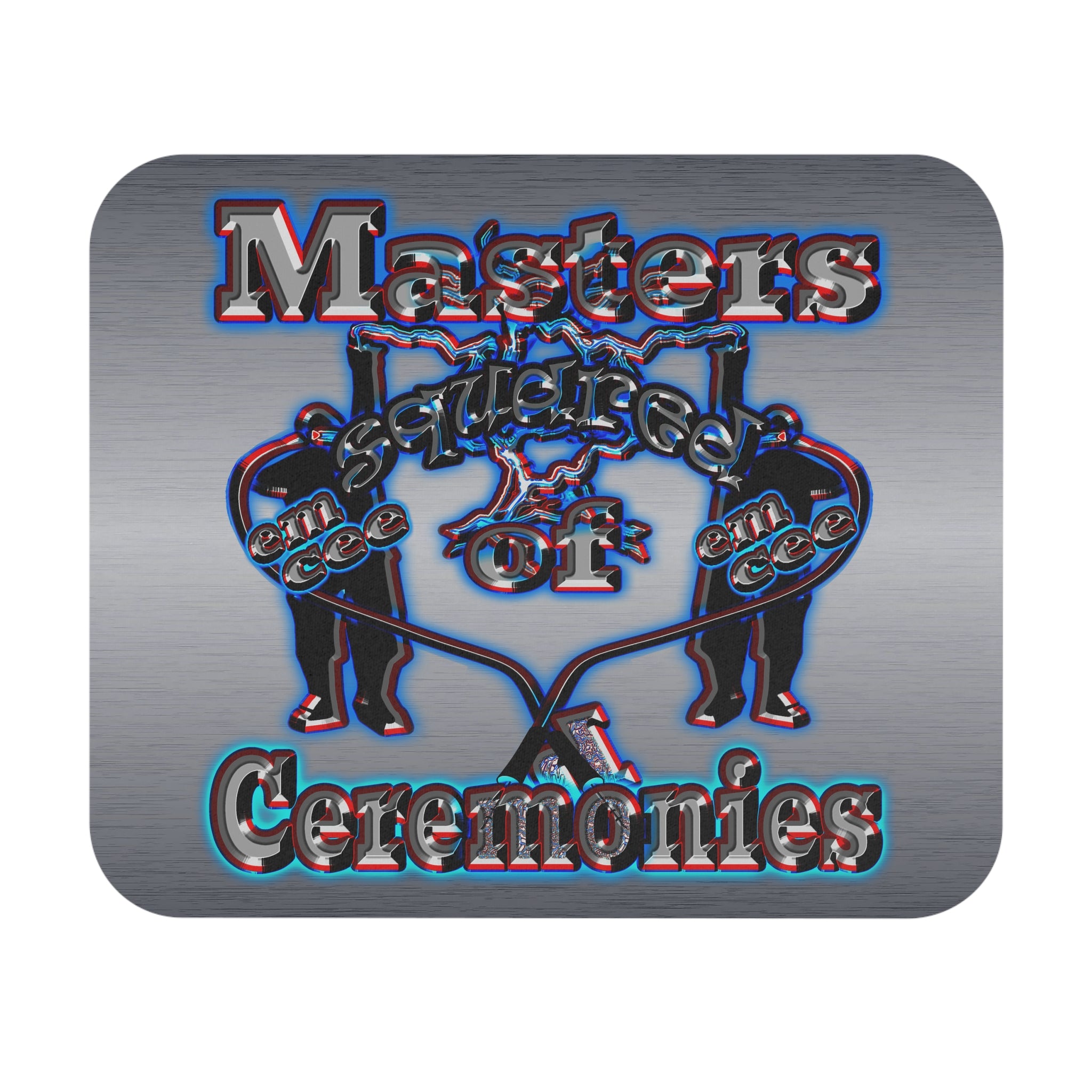 em cee squared - Mouse Pad (Rectangle) (brushed nickel)