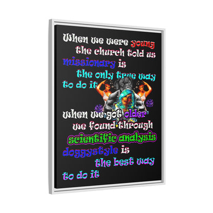doggystyle - framed canvas art (black)
