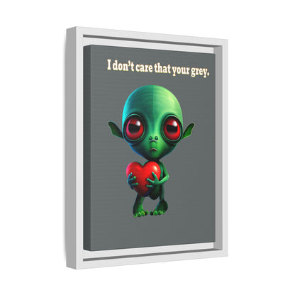 I don't care that your grey - framed canvas art (dark grey)