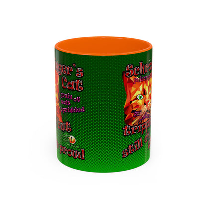 schrodinger's cat - Accent Mug (logo green)