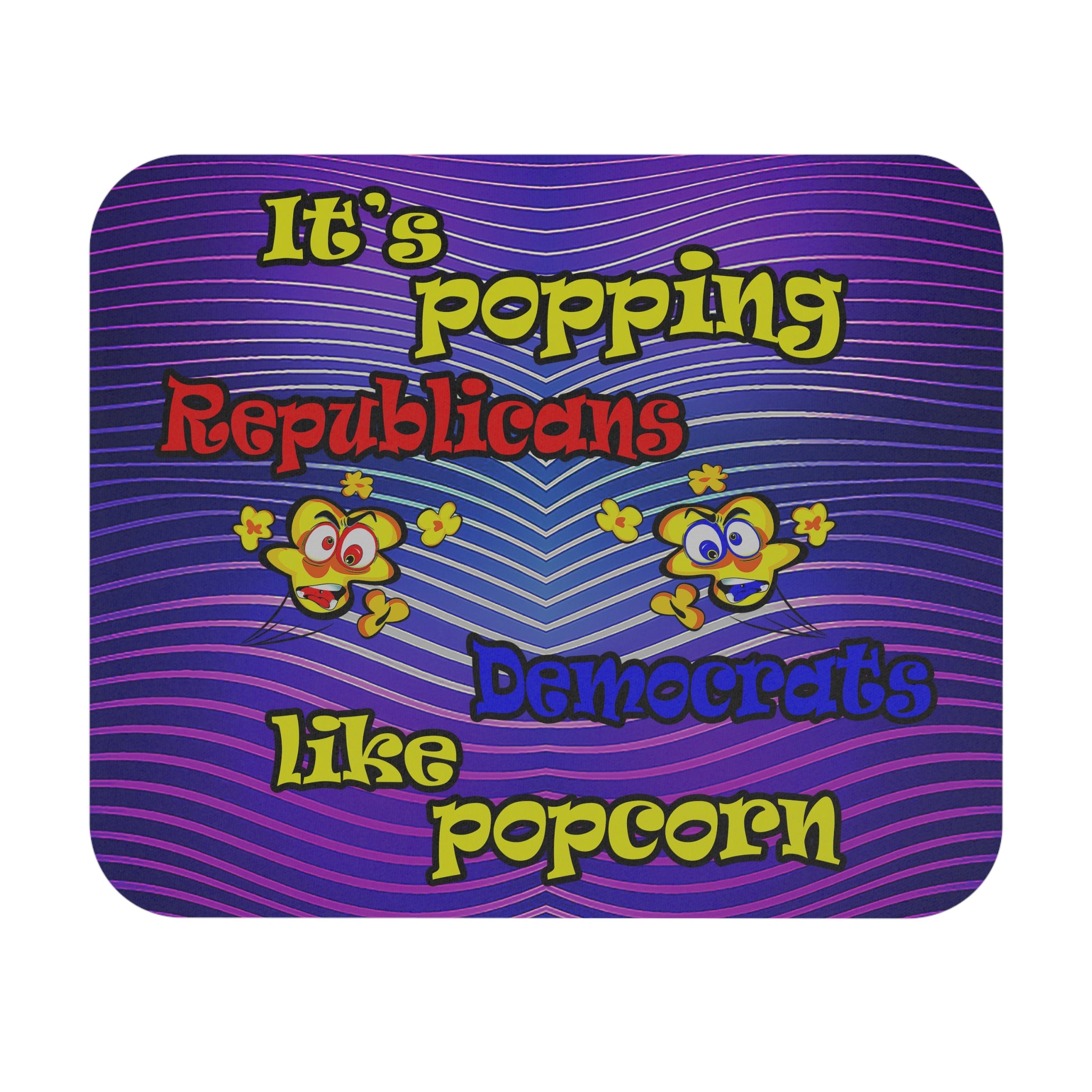 popping like popcorn - Mouse Pad (Rectangle) (purple wave)