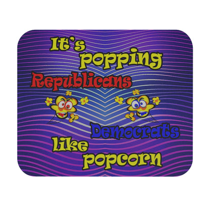 popping like popcorn - Mouse Pad (Rectangle) (purple wave)