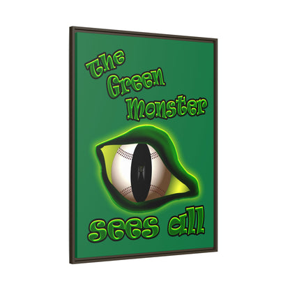 green monster - framed canvas art (dark green)
