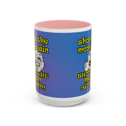 shoot the moon again - Accent Mug (light blue-purple wave)