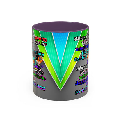 doggystyle - Accent Mug (rainbow split)