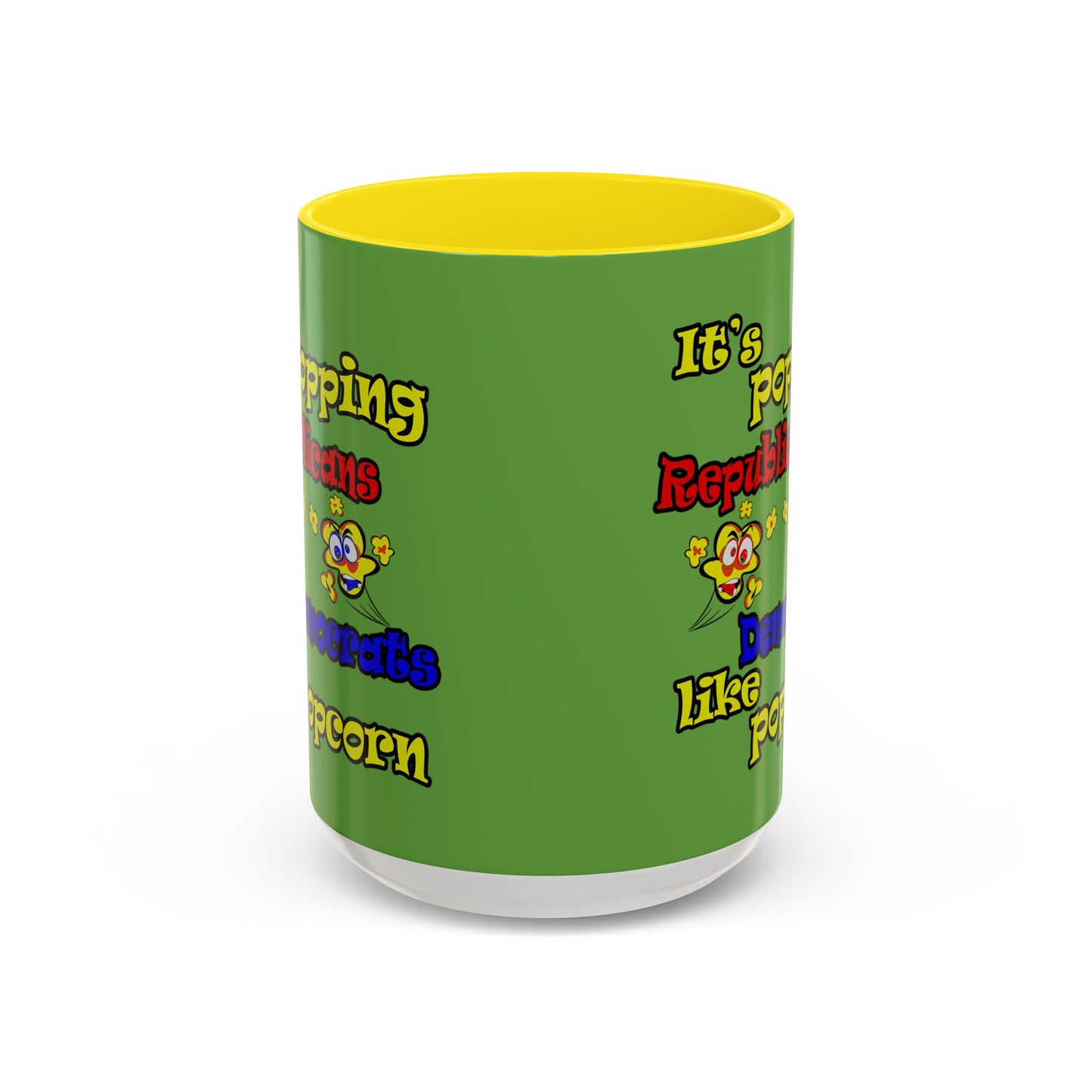 popping like popcorn - Accent Mug (green)