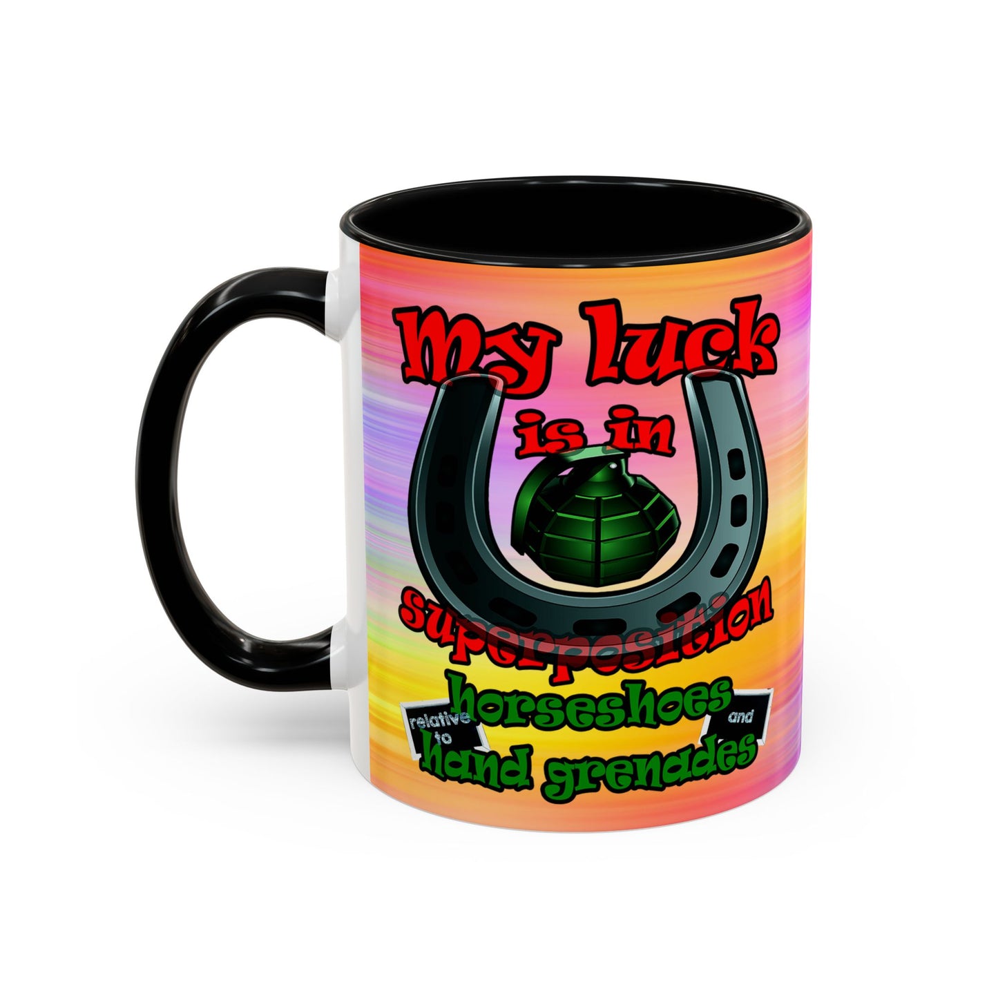 my luck - Accent Mug (color blur)