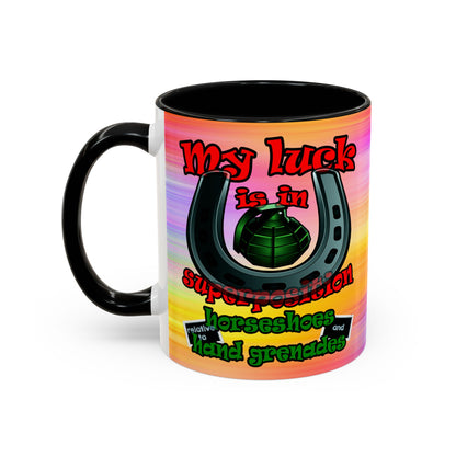 my luck - Accent Mug (color blur)