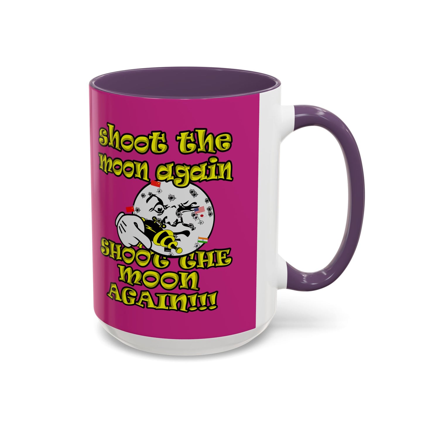 shoot the moon again - Accent Mug (pink)