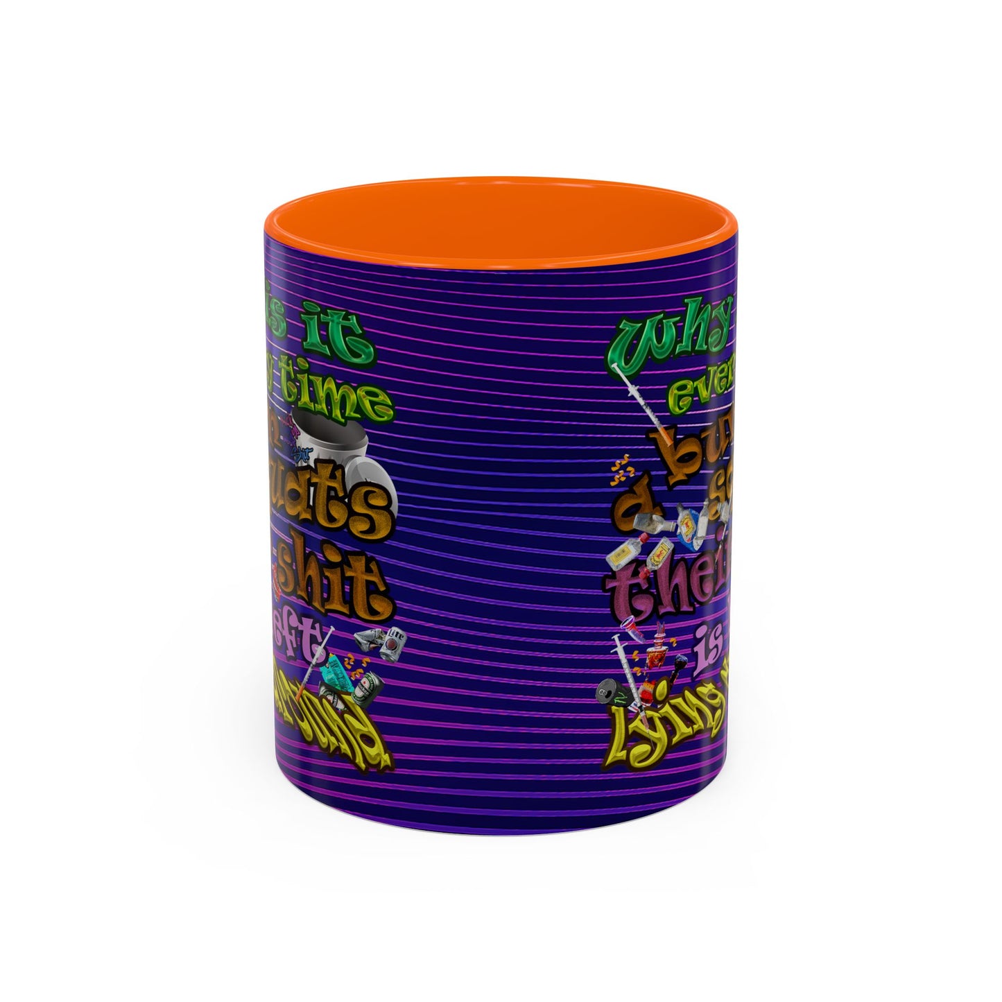 the bum's shit - Accent Mug (purple wave)