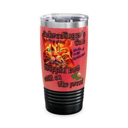 schrodinger's cat - Ringneck Tumbler, 20oz (yellow-orange wave)