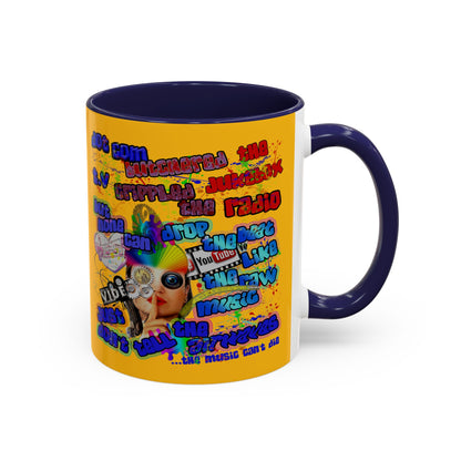 drop the beat - Accent Mug (yellow)