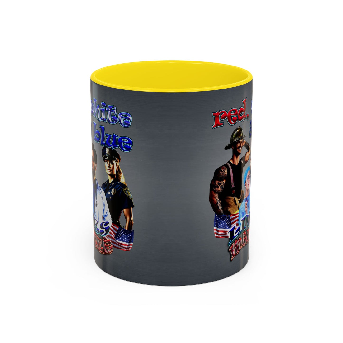 rw&b lives matter - Accent Mug (grey-light grey)
