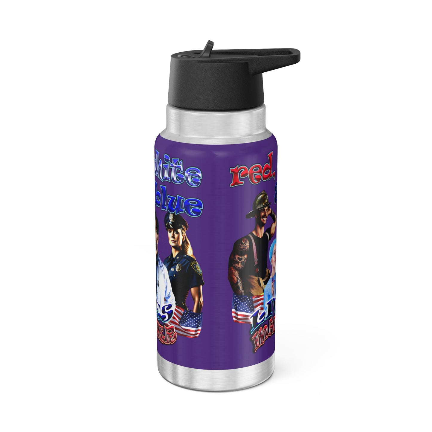 rw&b lives matter - Gator Tumbler, 32oz (purple)