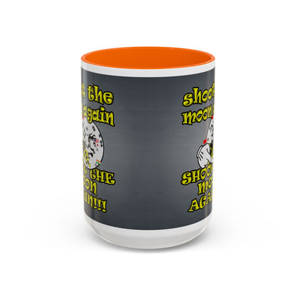 shoot the moon again - Accent Mug (grey-light grey)