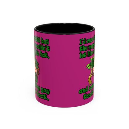 turtle race - Accent Mug (pink)