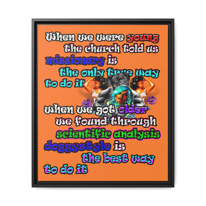 doggystyle - framed canvas art (crusta)