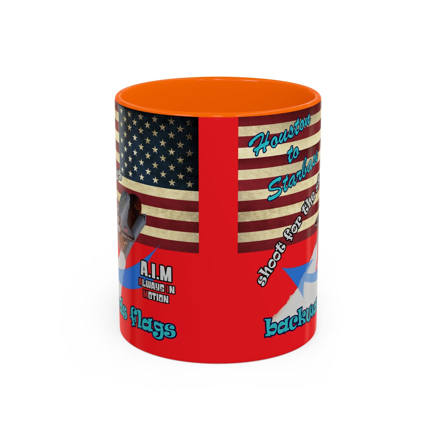 shoot for the stars - Accent Mug (red)