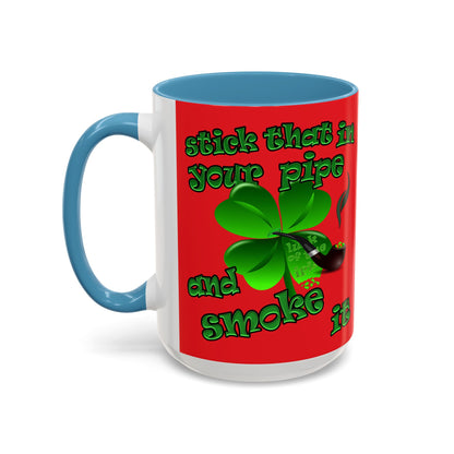 celtics logo - Accent Mug (red)