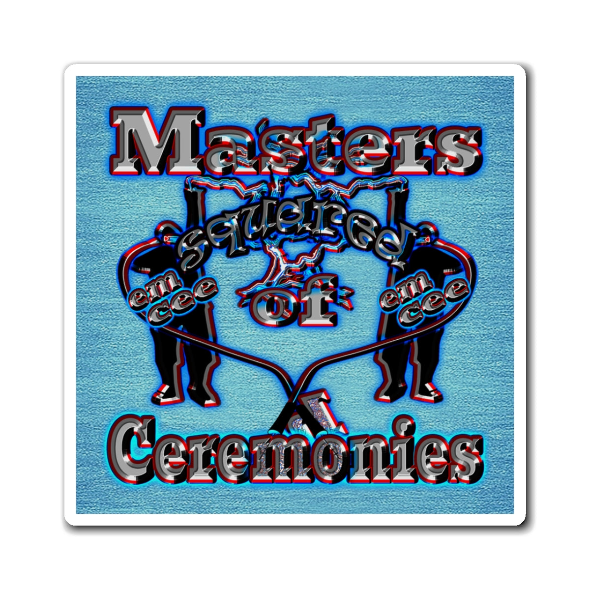 em cee squared - Magnets - (faded blue)