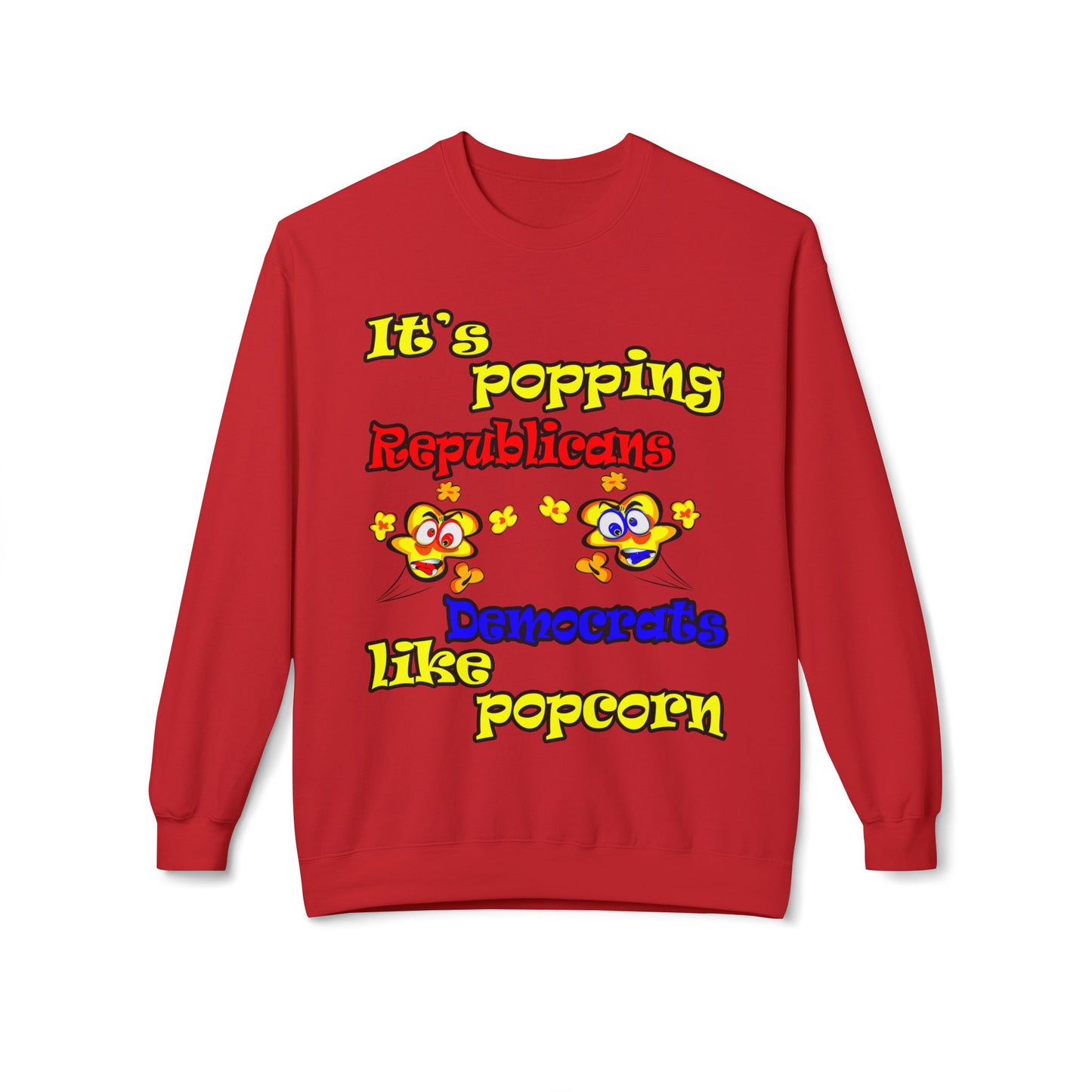 popping like popcorn - Unisex Midweight Softstyle Fleece Crewneck Sweatshirt