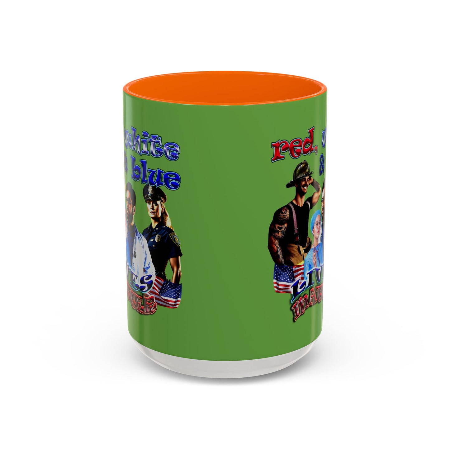 rw&b lives matter - Accent Mug (green)
