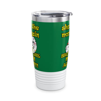 shoot the moon again - Ringneck Tumbler, 20oz (dark green)
