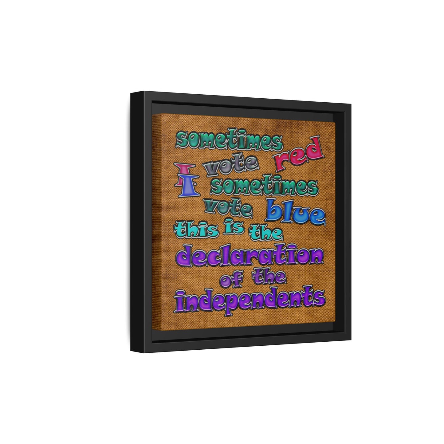 declaration of the independents - framed canvas art (brown papyrus)