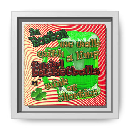 celtics logo - framed canvas art (yellow-orange wave)