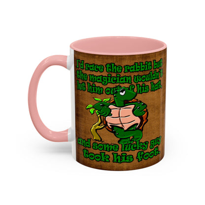 turtle race - Accent Mug (brown papyrus)