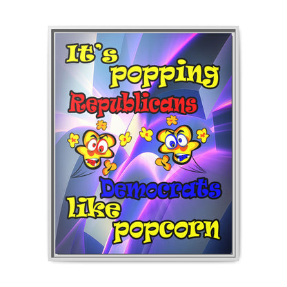 popping like popcorn - framed canvas art (grey-pink wave)