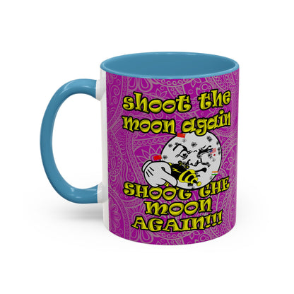 shoot the moon again - Accent Mug (pink swirl)