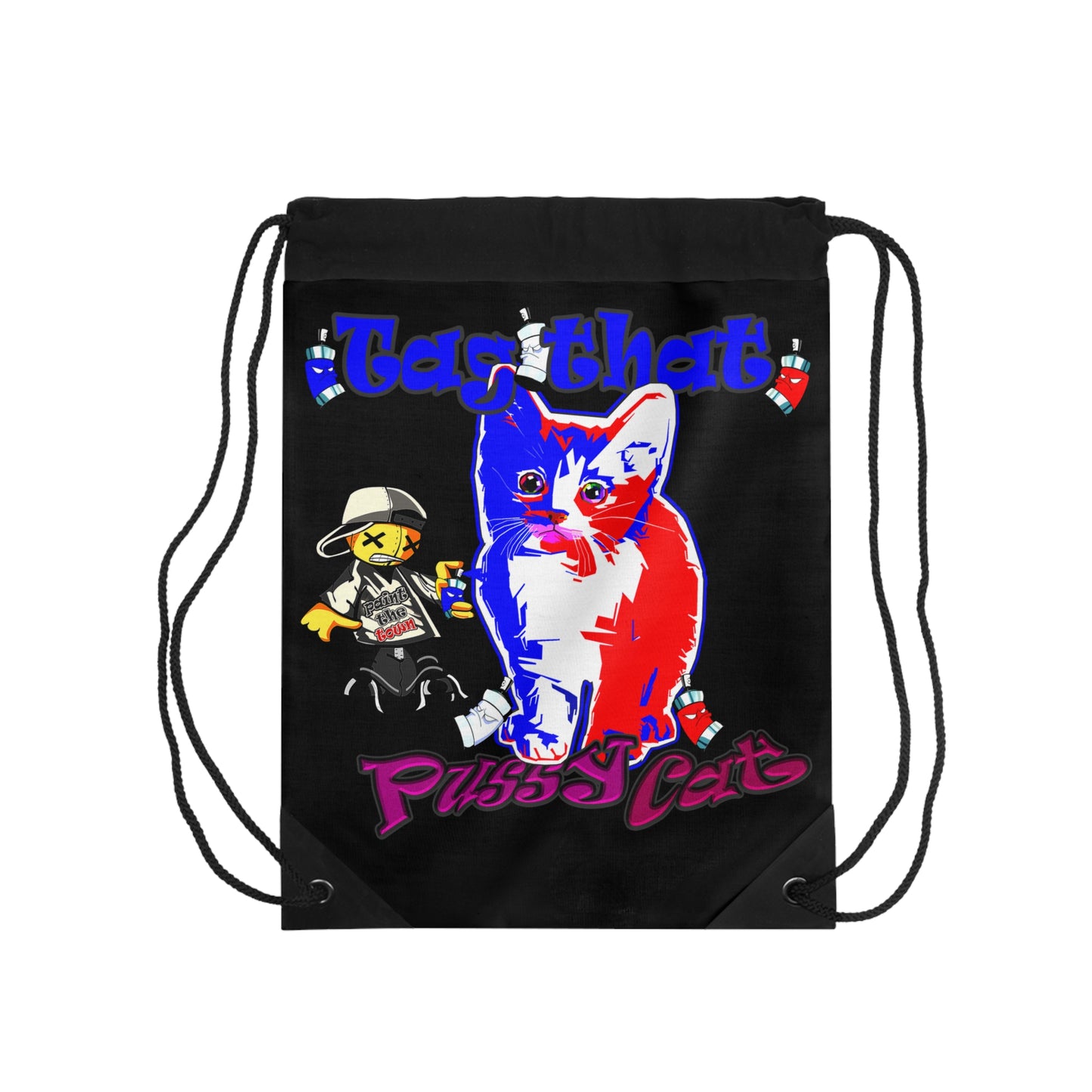 tag that - Drawstring Bag (black)