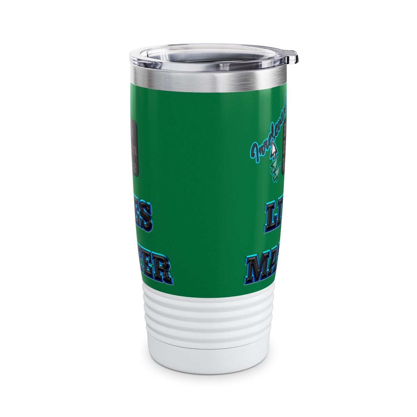 irrelevant - Ringneck Tumbler, 20oz (dark green)