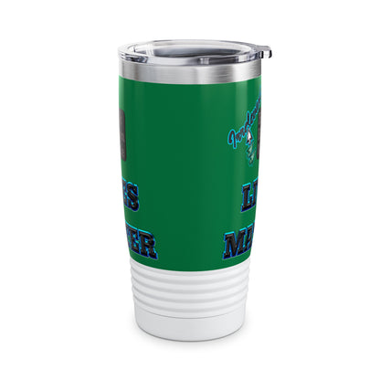 irrelevant - Ringneck Tumbler, 20oz (dark green)