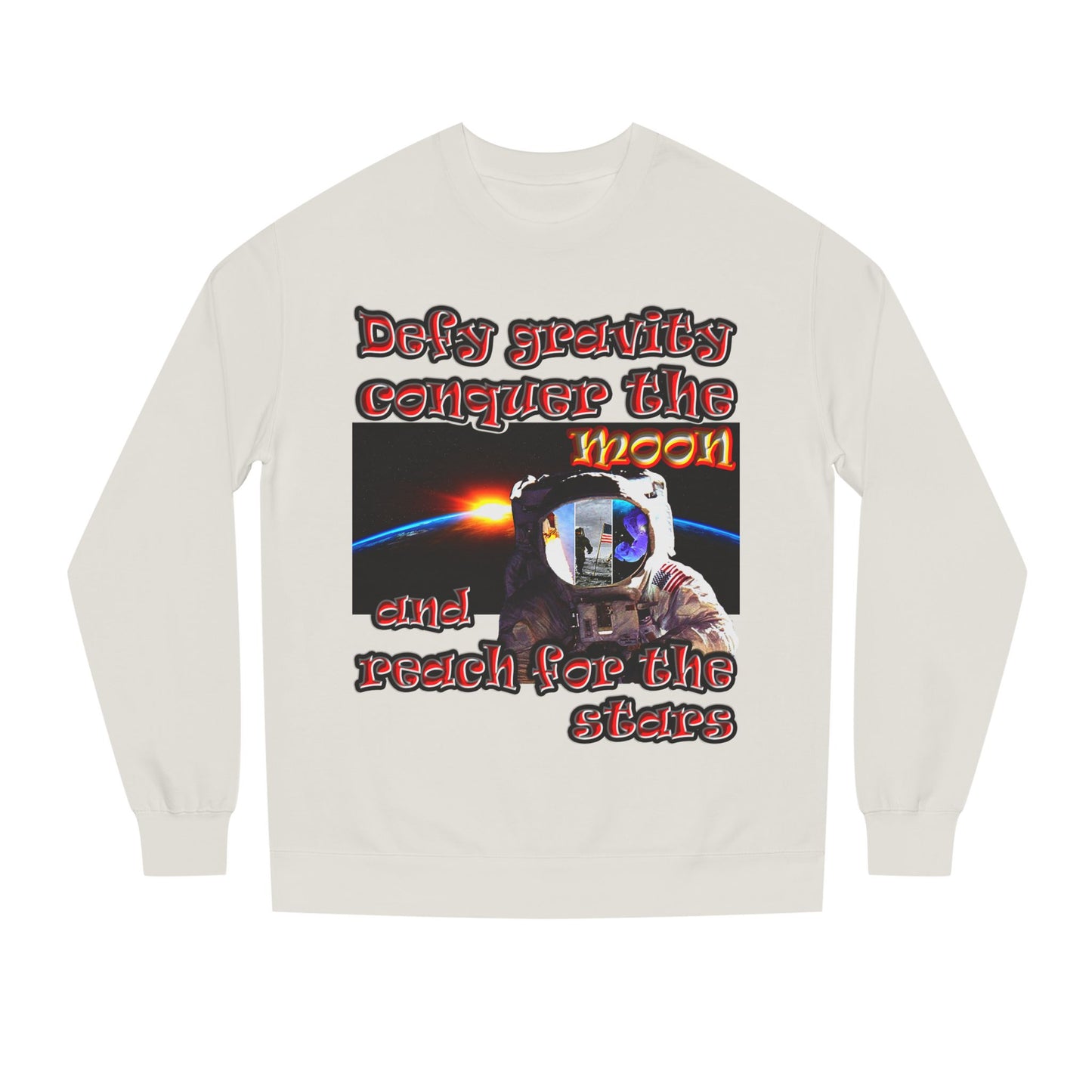 defy conquer reach - Unisex Crew Neck Sweatshirt
