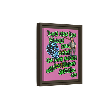 og - framed canvas art (light pink)