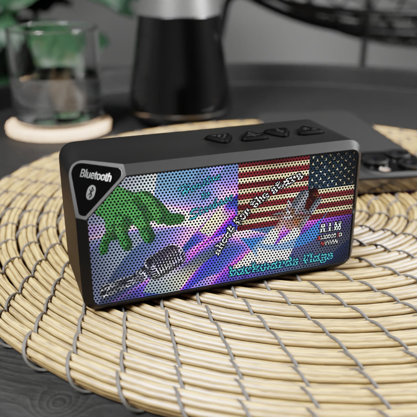 shoot for the stars - Jabba Bluetooth Speaker (grey-pink wave)