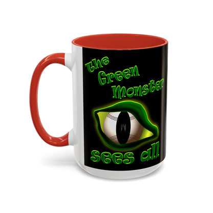 green monster - Accent Mug (black)