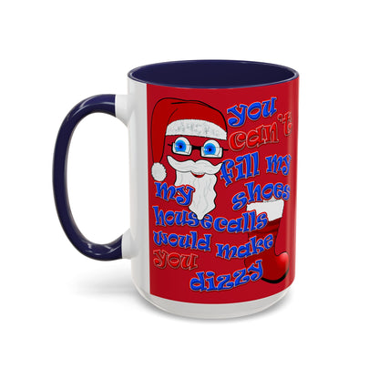 santa's shoes - Accent Mug (dark red)