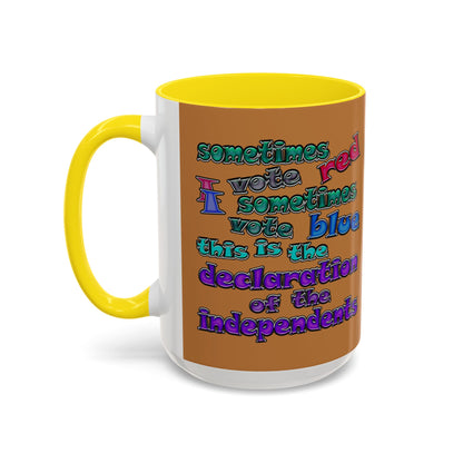 declaration of the independents - Accent Mug (light brown)