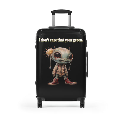I don't care that your green - Suitcase (black)