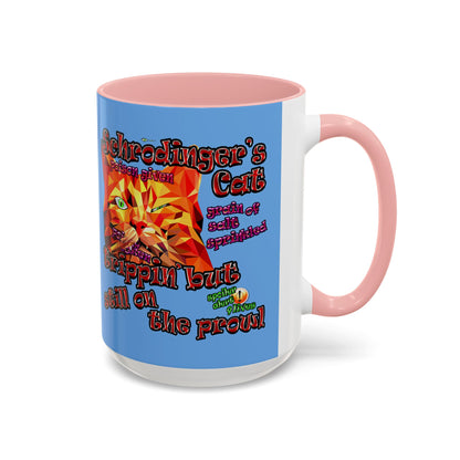 schrodinger's cat - Accent Mug (light blue)