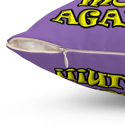 shoot the moon again - Spun Polyester Square Pillow - (light purple)
