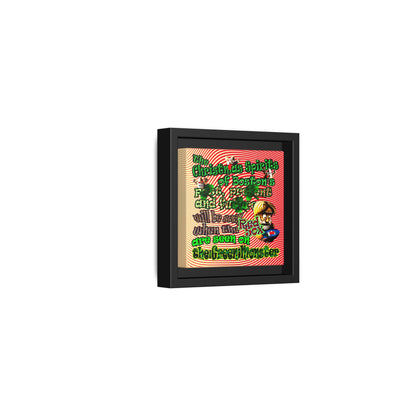 christmas spirits of boston - framed canvas art (yellow-orange wave)