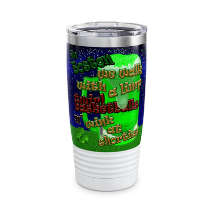 celtics logo - Ringneck Tumbler, 20oz ('snoops' background)