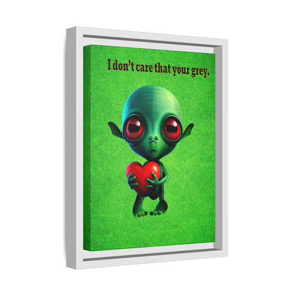 I don't care that your grey - framed canvas art (green turf)