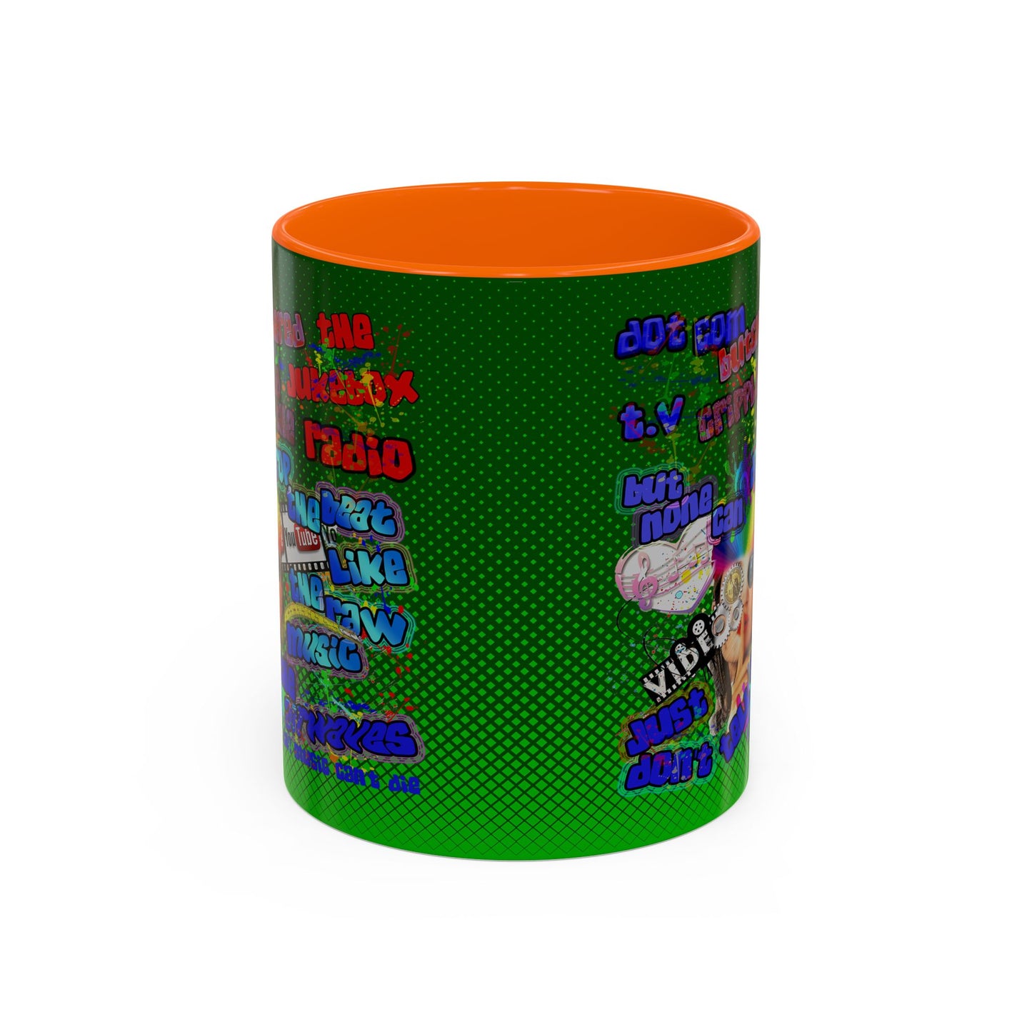drop the beat - Accent Mug (logo green)
