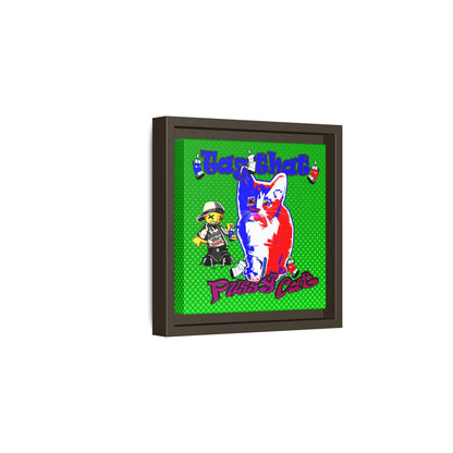 tag that - framed canvas art (logo green)