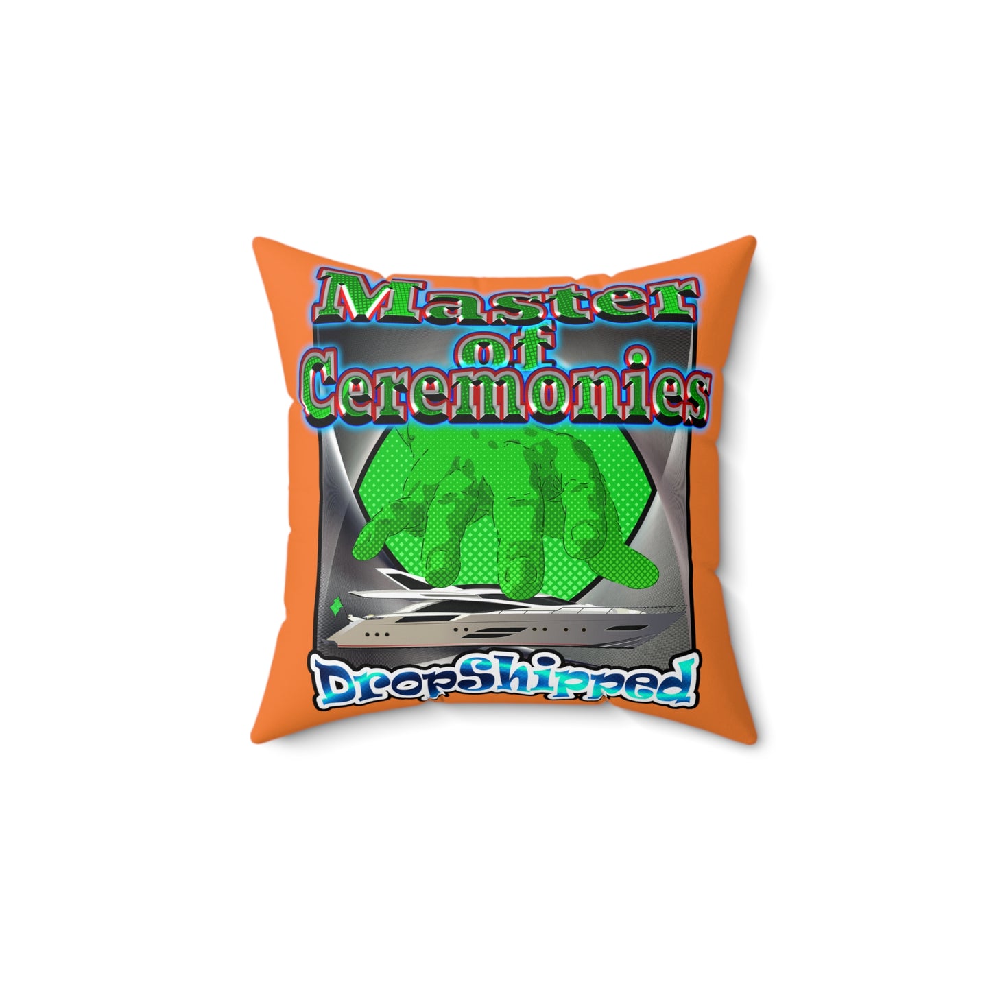 logo - Faux Suede Square Pillow - (crusta)